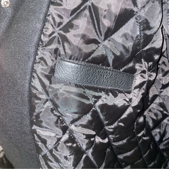 RARE NFL Tampa Bay Buccaneers Wool Leather Varsity Jacket Black Red Size Men Med - Picture 7 of 10